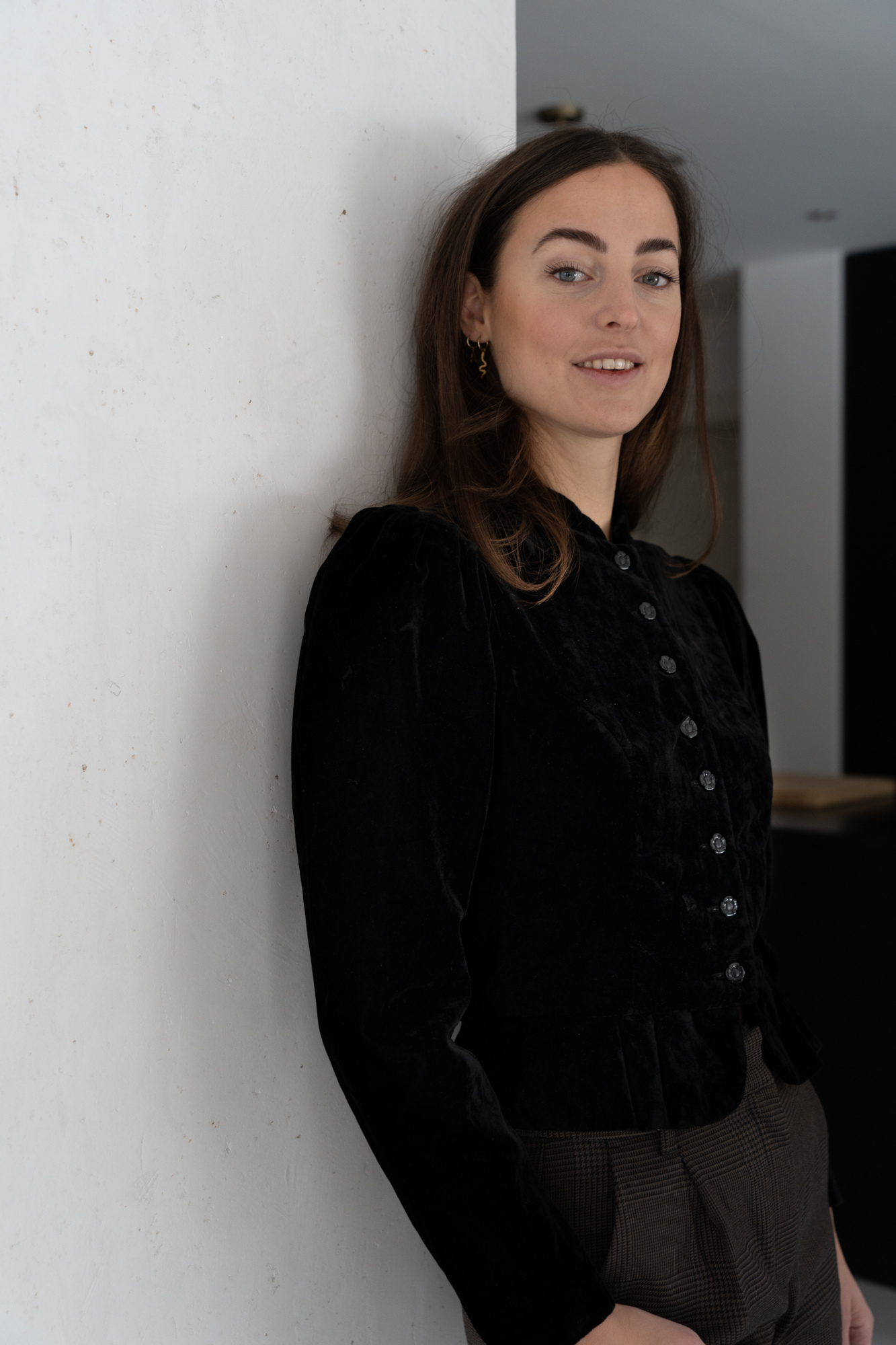 Black velvet top
