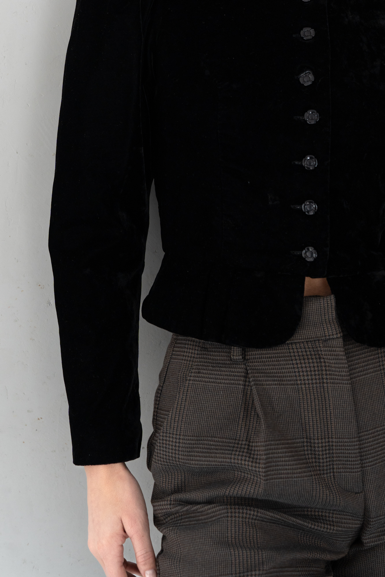 Black velvet top