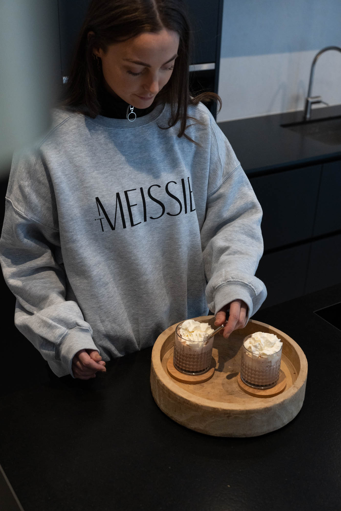 Gray oversized sweatshirt 't Meissie