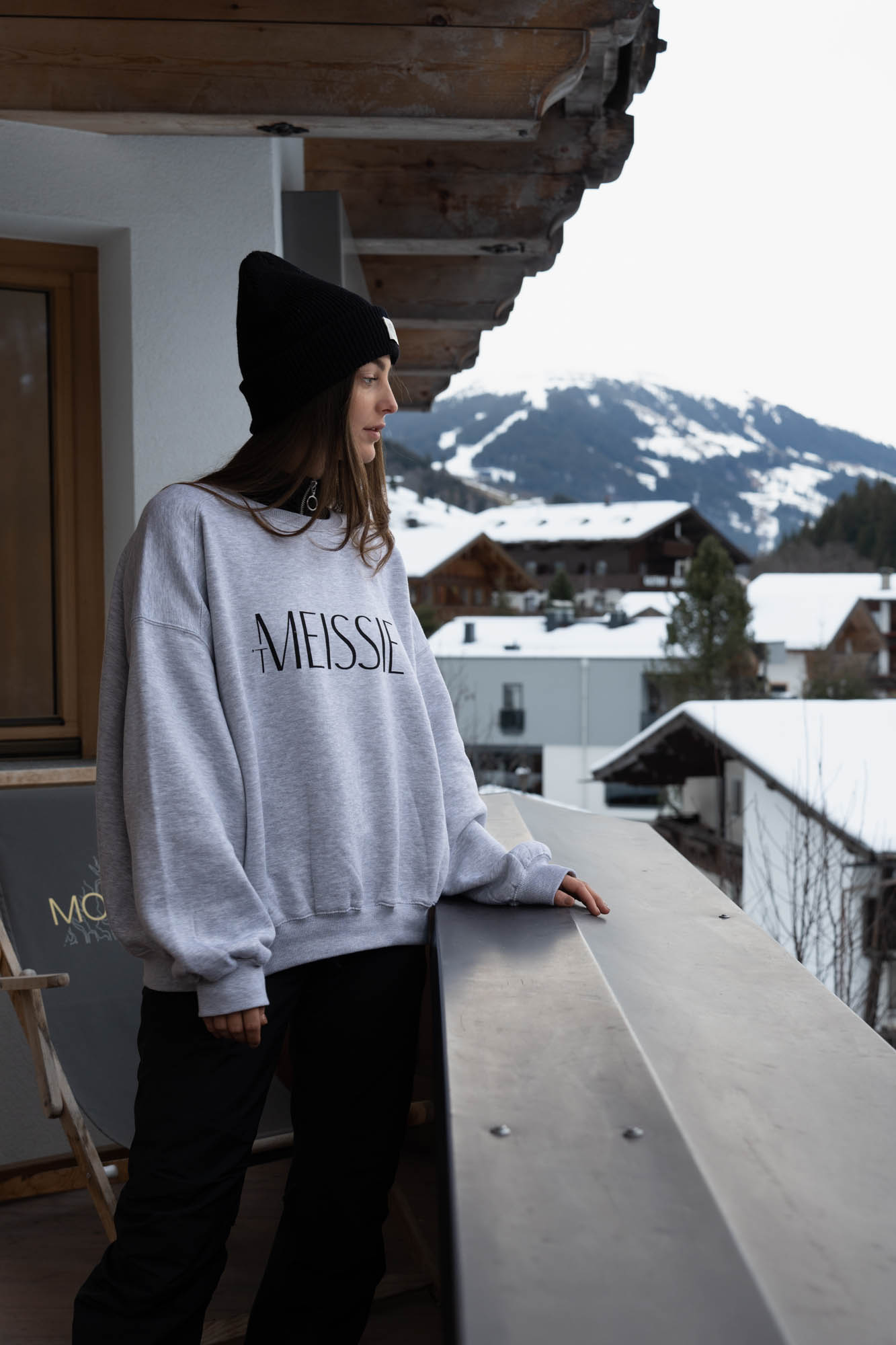Gray oversized sweatshirt 't Meissie