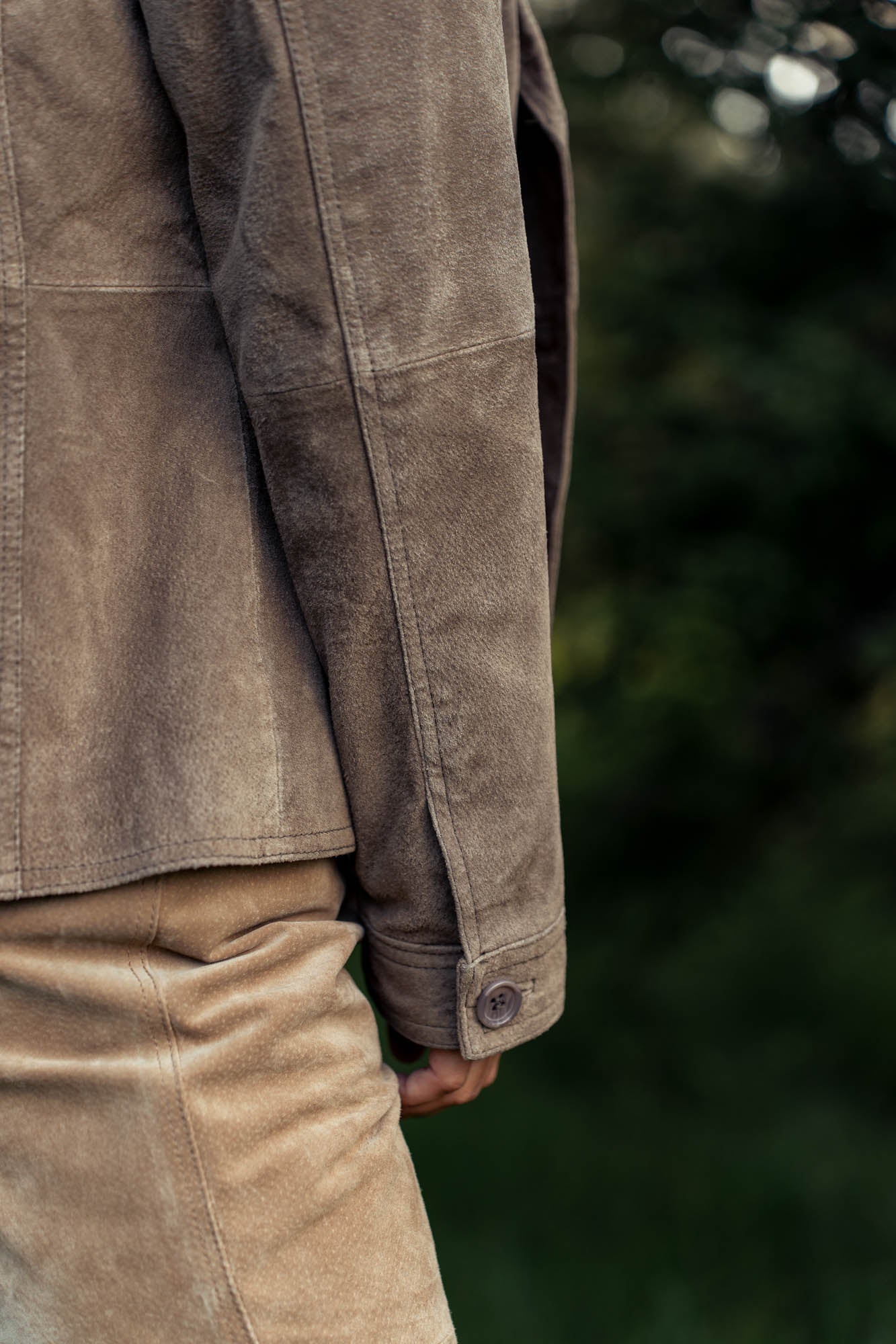 100% suede beige jacket