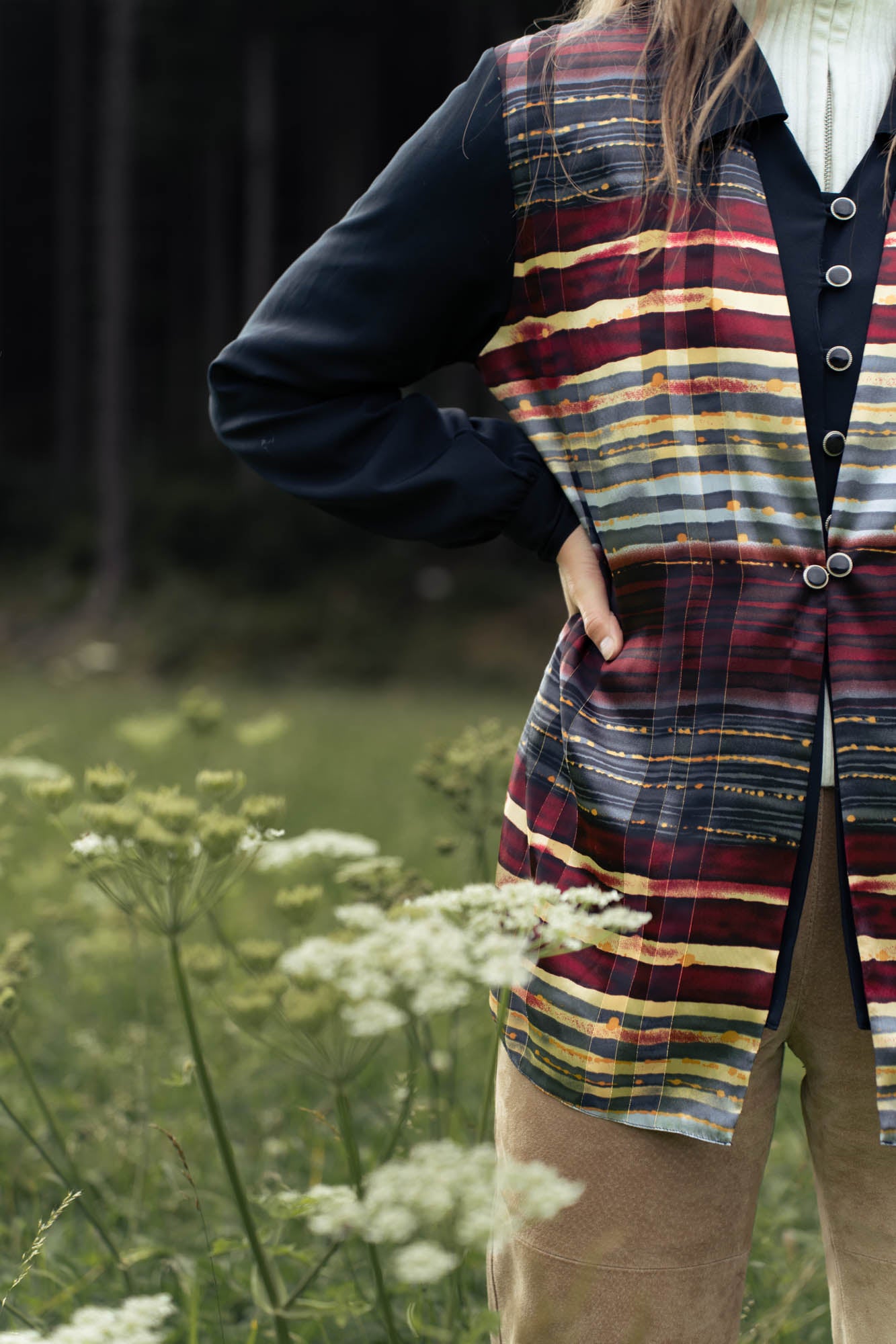 Vintage blouse with print