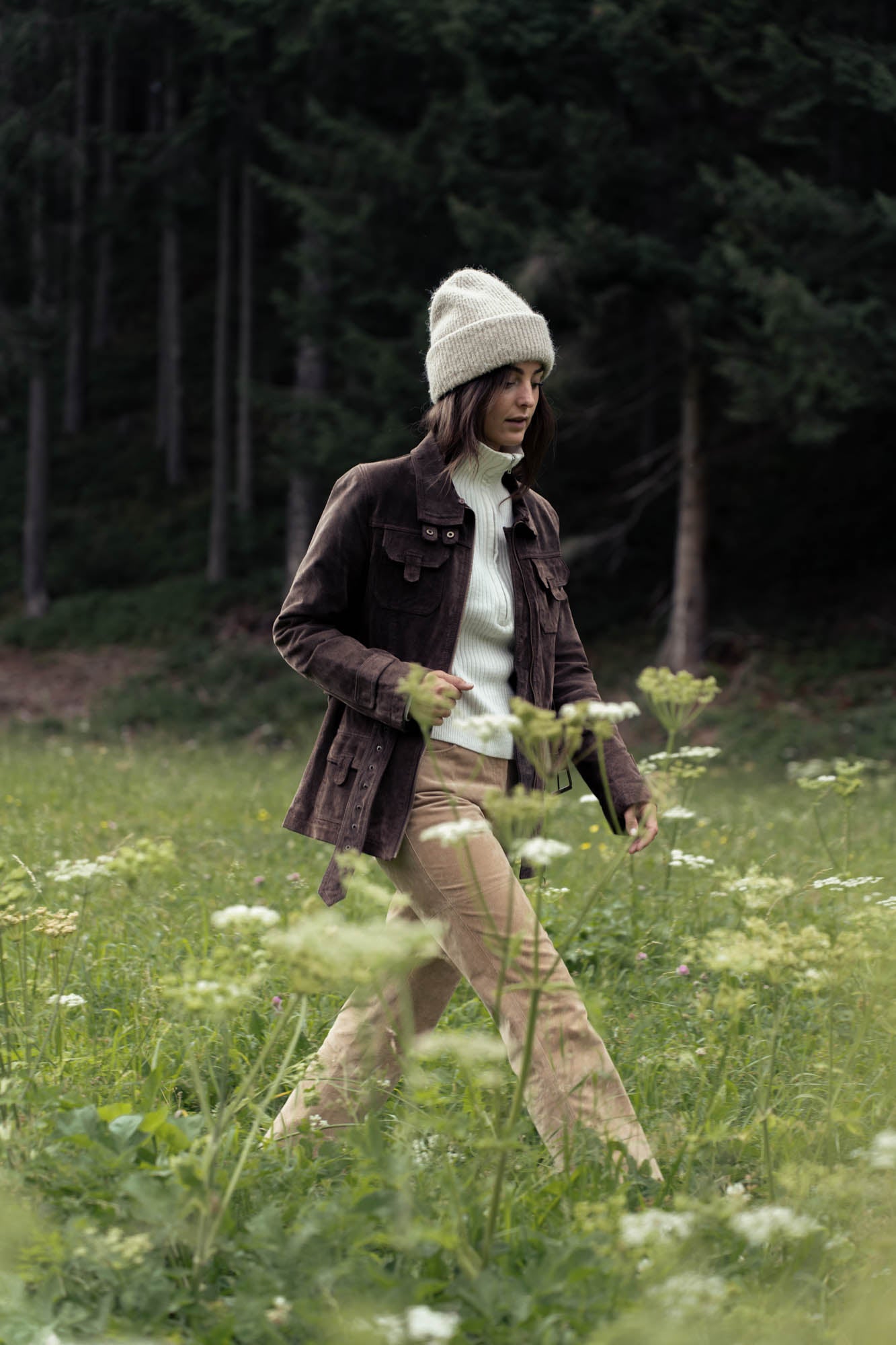 100% suede brown jacket