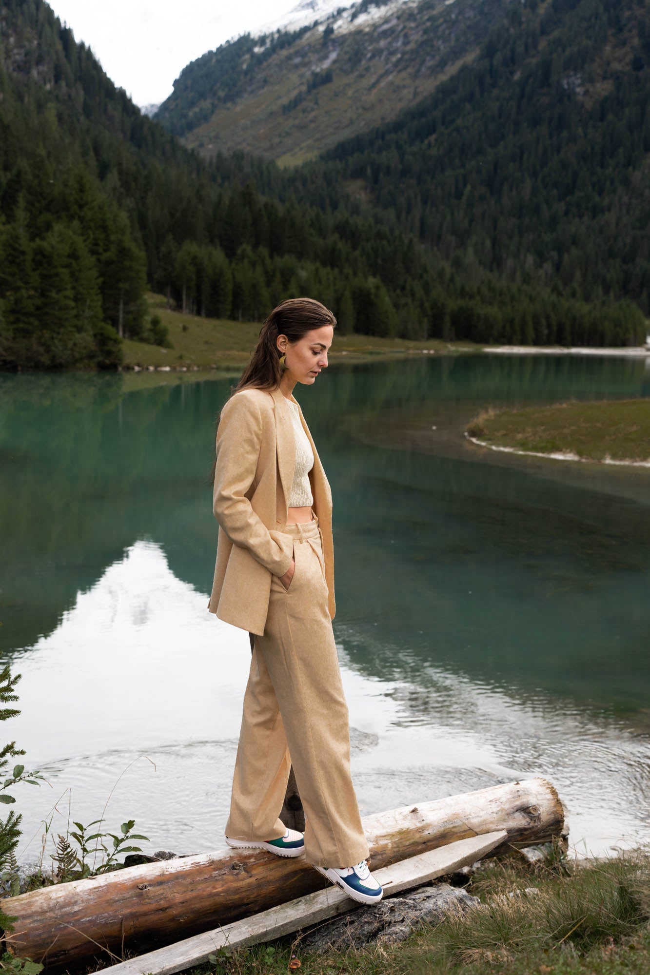 Wool blend combination suit