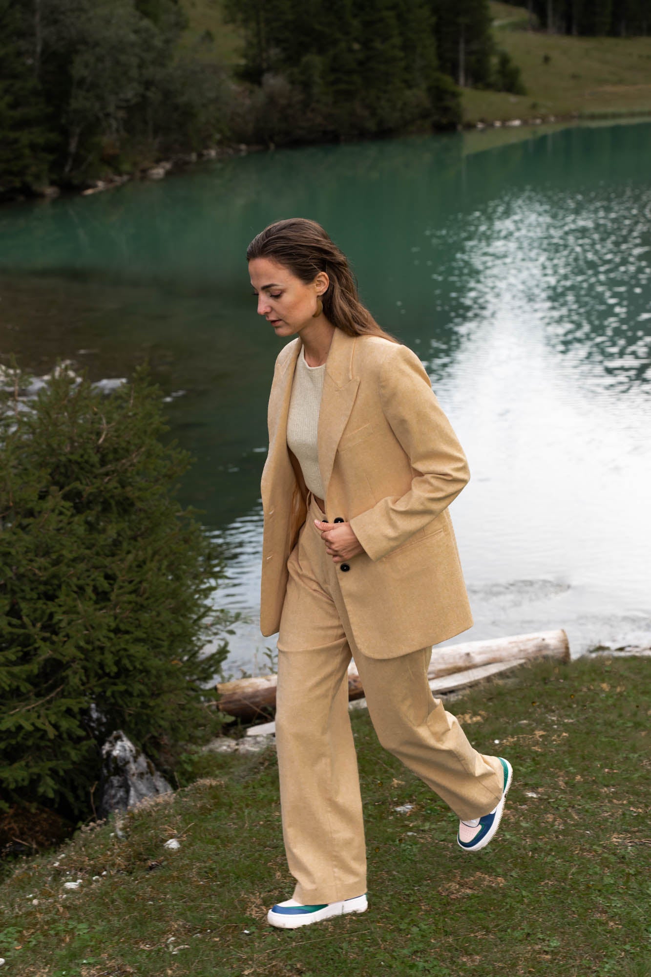 Wool blend combination suit