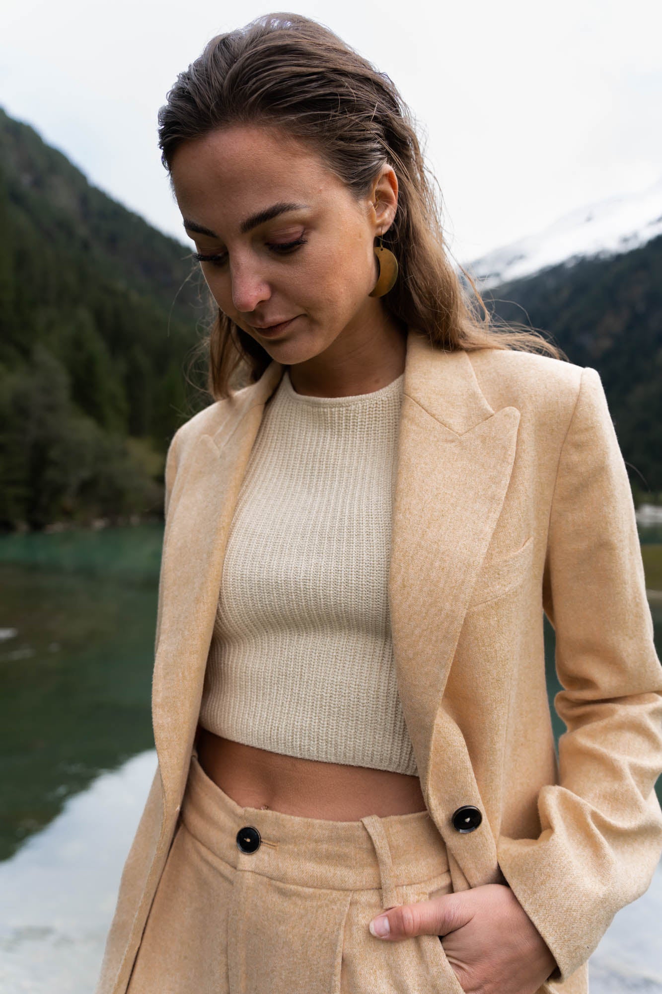 Wool blend combination suit