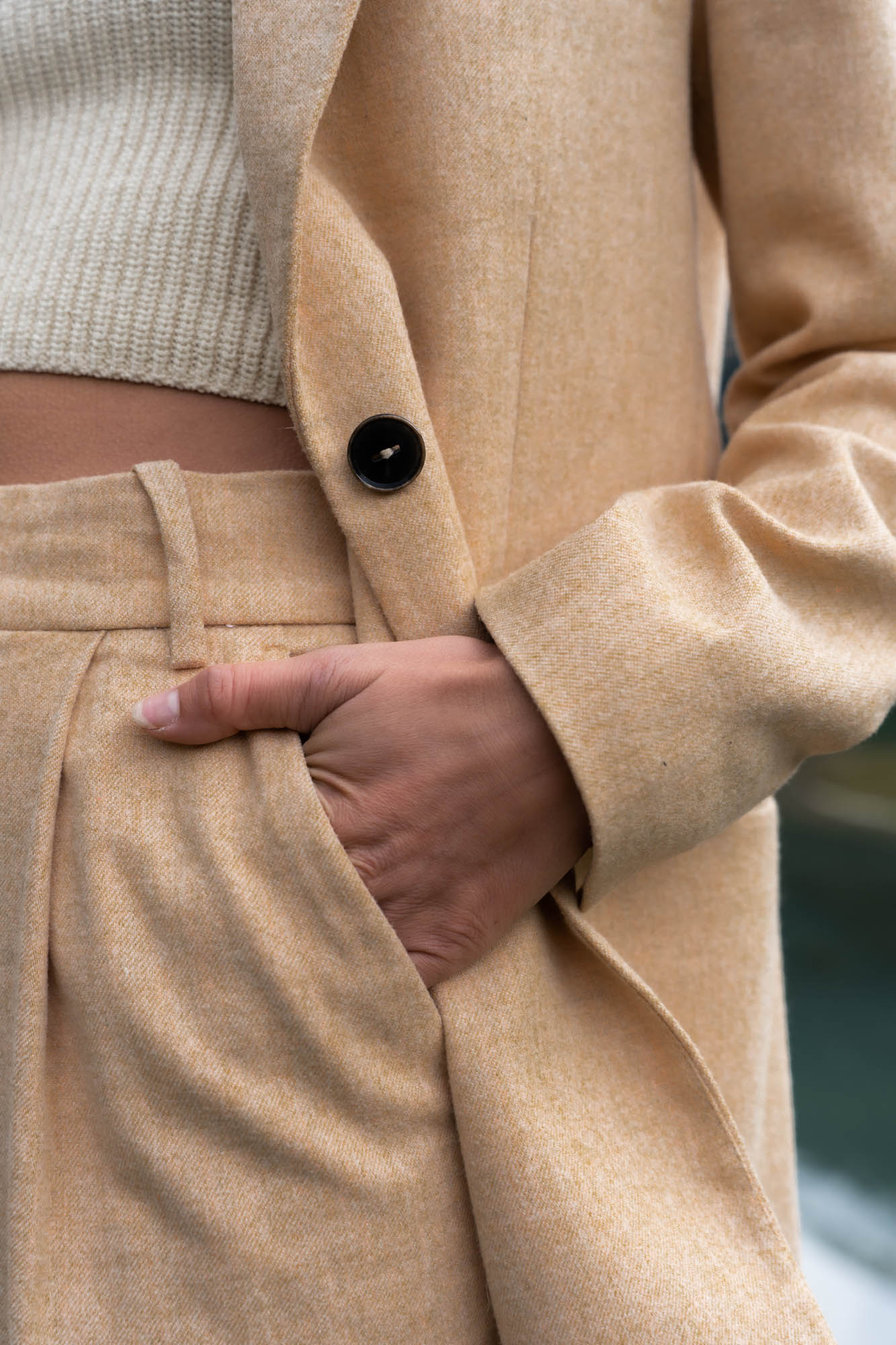 Wool blend combination suit