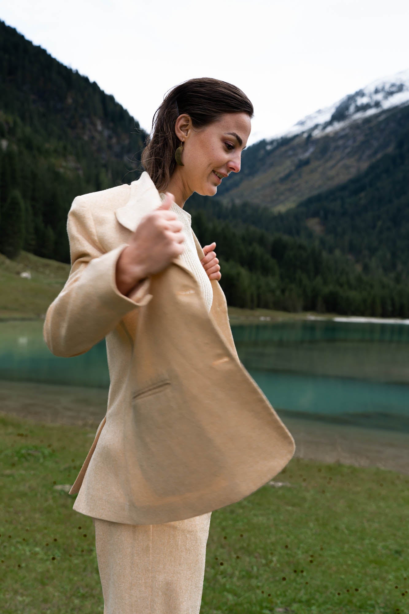 Wool blend combination suit