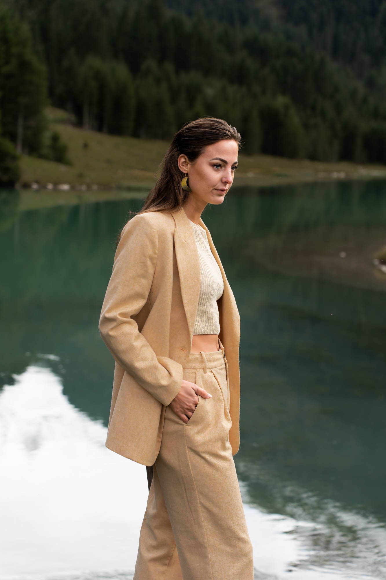 Wool blend combination suit