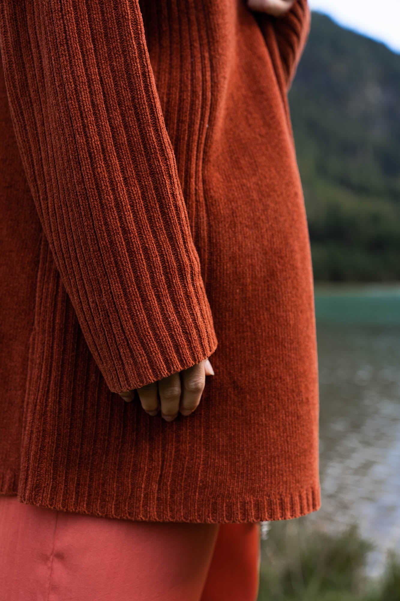 Oversized cardigan with zipper