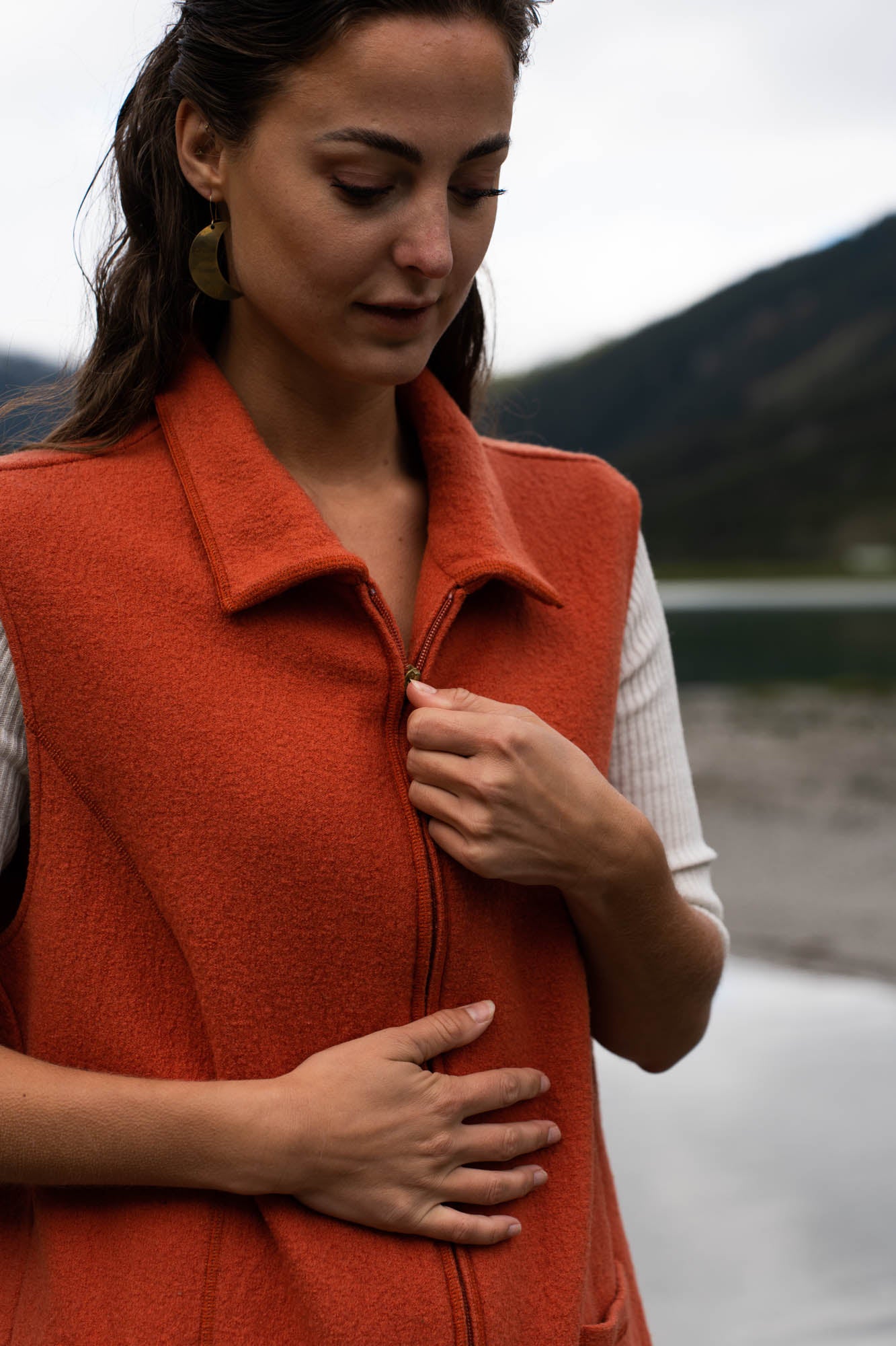100% Wool oversized bodywarmer