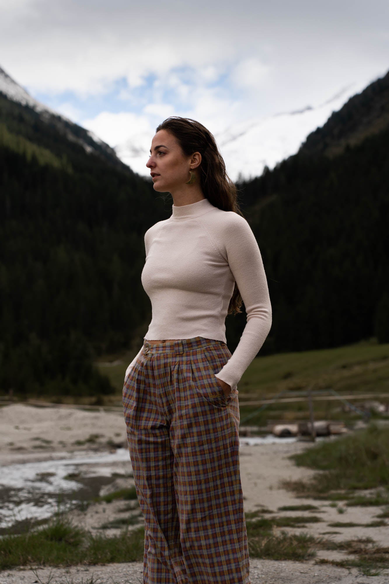 Light pink sweater with turtleneck