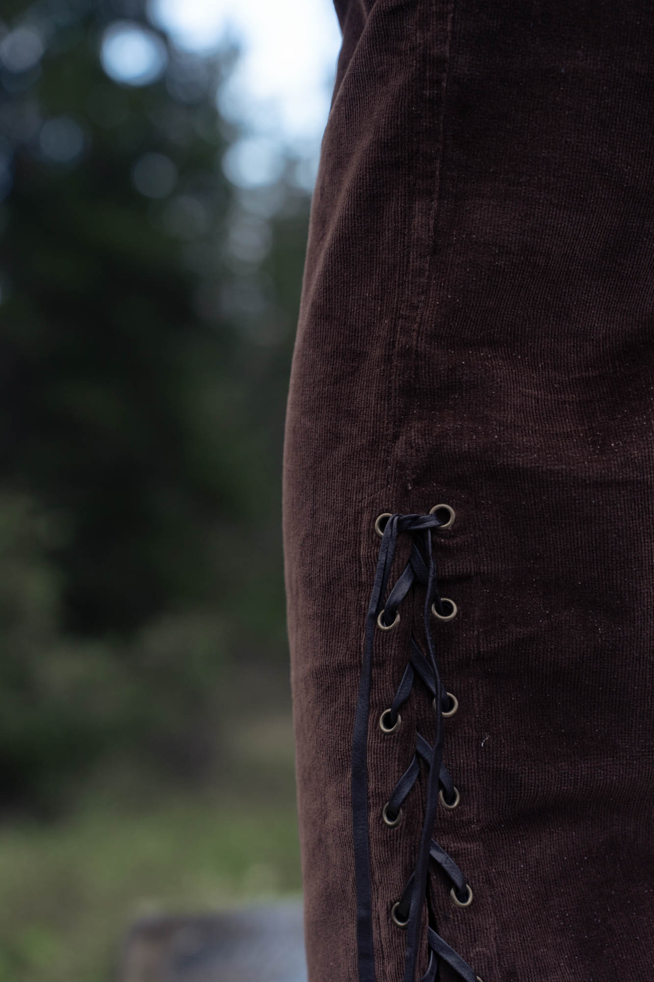 Brown ribbed trousers