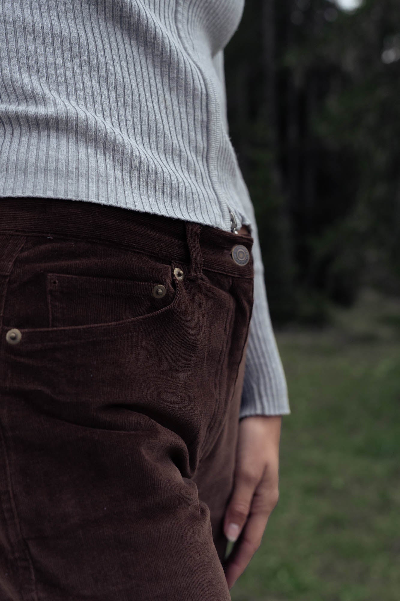 Gray turtleneck with front zip