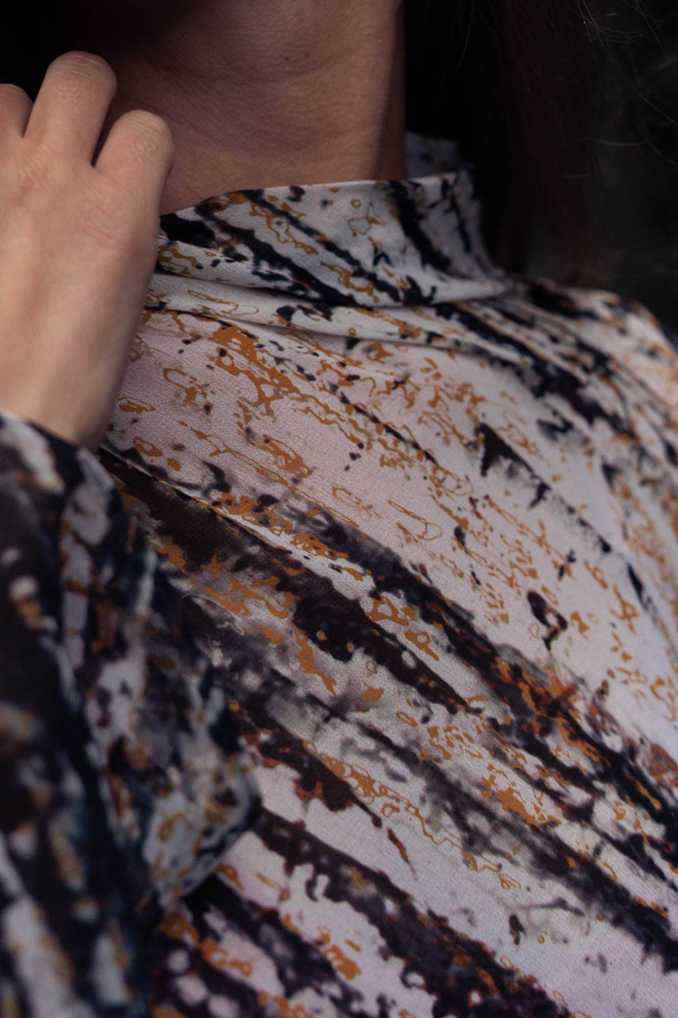 Asymmetric top with turtleneck