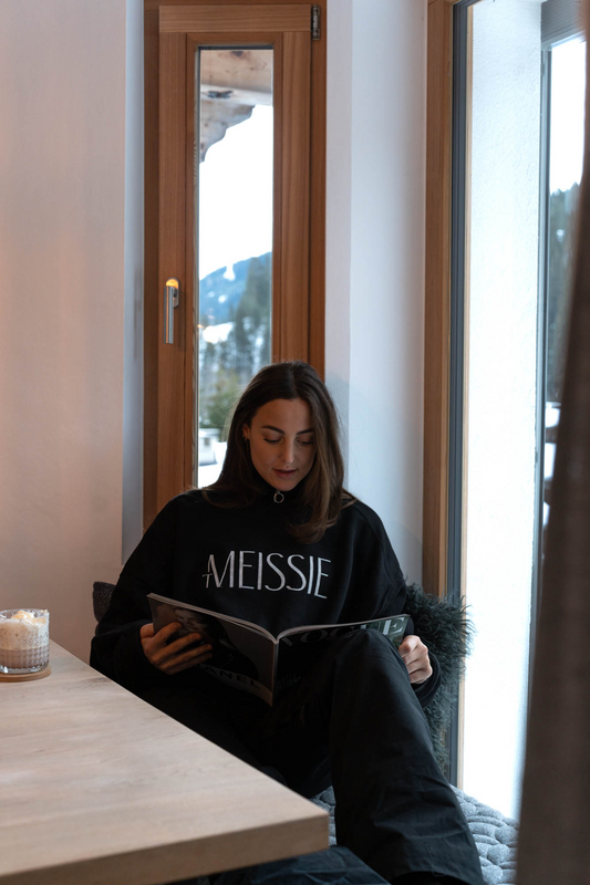 Zwarte oversized sweatshirt 't Meissie