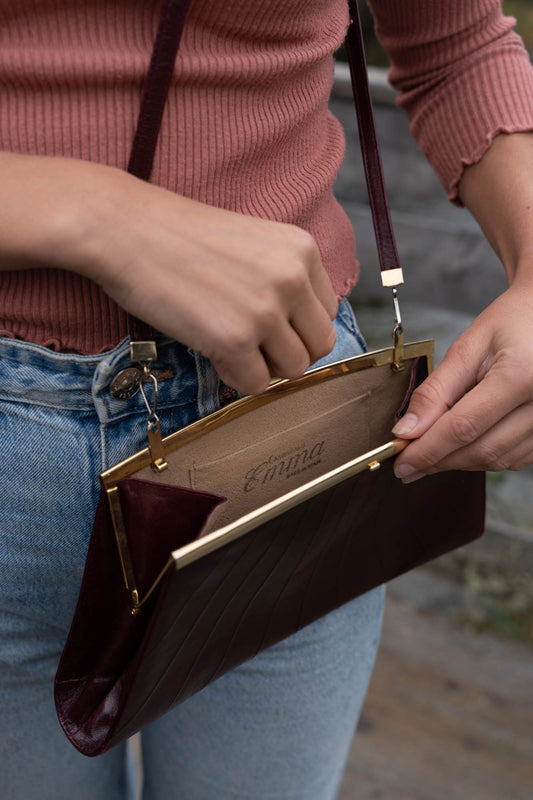 Leather shoulder bag